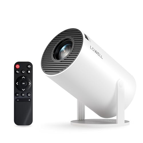 LQWELL® Mini projetor, compatível com WiFi 5G, BT5.0 com sistema operativo Android 11,0, correção trapezoidal automática, ângulo de 220 graus, ecrã de 130 polegadas para telemóvel/PC/Stick ck, HD