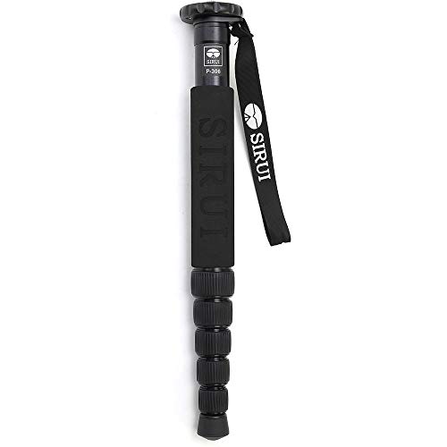 SIRUI P-306 Monopé para câmara, 156 cm monopé de fotografia profissional de 6 secções, monopé de alumínio para câmara, DSLR, monopé de viagem portátil leve, carga máxima 8 kg