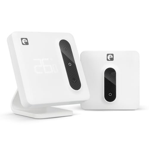 Garza Smart - Termostato Wi-Fi inteligente para caldeira e aquecimento, com adaptador, medidor de consumo, controlo tátil, detecção de janelas abertas, controlo de aplicativos e voz, Alexa/Google,
