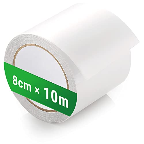 ecooe Fita de reparação de tendas 10 m x 8 cm fita de tenda profissional impermeável transparente adesivo para tenda campismo toldos de tenda revestimentos de PVC, lonas