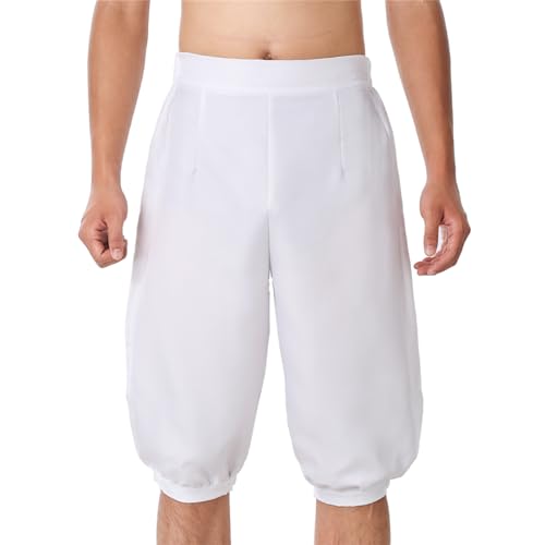 BLESSUME Calças de pirata renascentistas renascentistas Trousers corte folgado