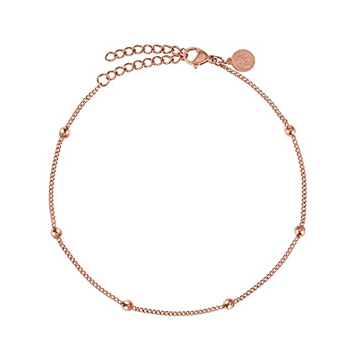 Pulseira de amizade para 2 com pulseira de coração em ouro - prata ou ouro rosa I presente para a melhor amiga - correntes BFF ajustáveis individualmente para duas correntes de amizade para senhoras I