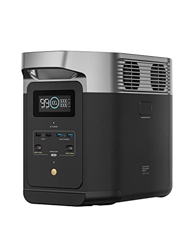 Estação de energia portátil EcoFlow DELTA 2 com capacidade expansível de 1 a 3 kWh, bateria LFP, carregamento rápido, uso como gerador solar para alimentação de reserva em casa, campismo e
