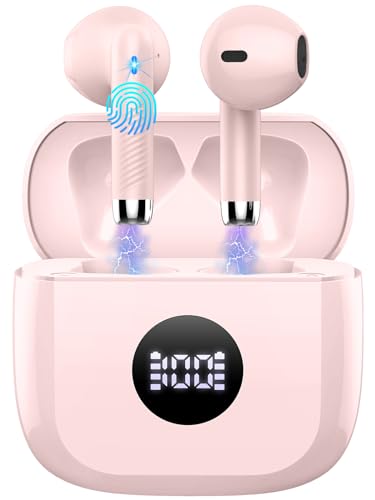 Auriculares Bluetooth auriculares Bluetooth 5.4, auriculares sem fios com 4 ENC cancelamento de ruído Mic, auriculares in Ear 40 horas de reprodução, auriculares sem fios HiFi estéreo IP7