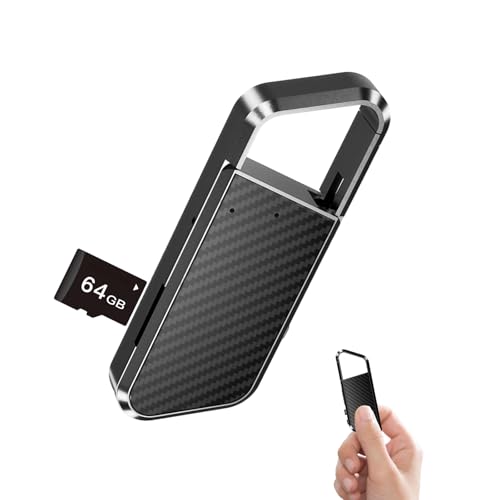 Gravador de voz profissional de 64 GB com controlo por voz, gravador NekSide HD, gravação de 850 h, USB-C, perfeito para cursos, aulas e reuniões de negócios