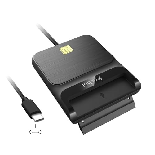 Recbot Leitor dnie eletrónico, leitor de cidadão eletrónico, leitor de cidadão USB C compatível com Windows