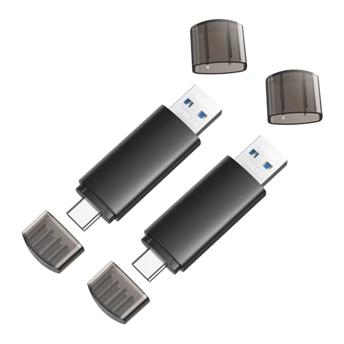 Memória USB 64 GB 3.0 JOIOT 2 unidades USB 64 GB 3.0 OTG 2 em 1 Pendrive USBC Stick 3.0 Memory Stick 64 G tipo C para PC Laptop Notebook Android Window preto