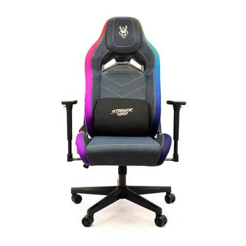 Woxter Stinger Station RX Cadeira de escritório e gaming com eixo de aço, sistema de levantamento de encosto a gás e repouso extensível, inclinação até 170º