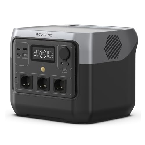 Estação de energia portátil ECOFLOW RIVER 2 Pro, bateria LiFeP04 de 768 Wh, carregamento rápido em 70 minutos, 3 tomadas CA de 800 W de potência, gerador solar para ar livre/caravanas