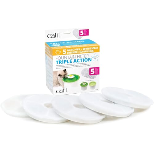 Catit Cartucho triplo ação para bebedor, fonte para gatos, 5 unidades