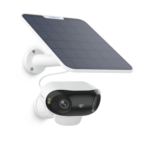 Reolink Argus 4 Pro, 4K Câmara de vigilância Wi-Fi exterior solar, visão noturna verdadeira em CorX F1.0, grande ângulo de 180, 8 MP, câmara de segurança com 2,4/5 GHz Wi-Fi 6, sem taxas