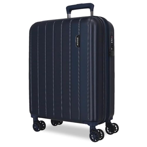 MOVOM Wood, mala de cabine, bagagem, interior com dois compartimentos, fabricado em ABS material resistente e leve, 4 rodas giratórias, fecho de combinação lateral, de Joumma Bags