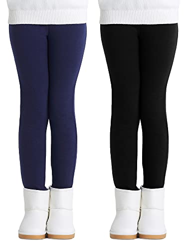 Adorel Leggins térmicos calças de algodão para meninas pack de 2