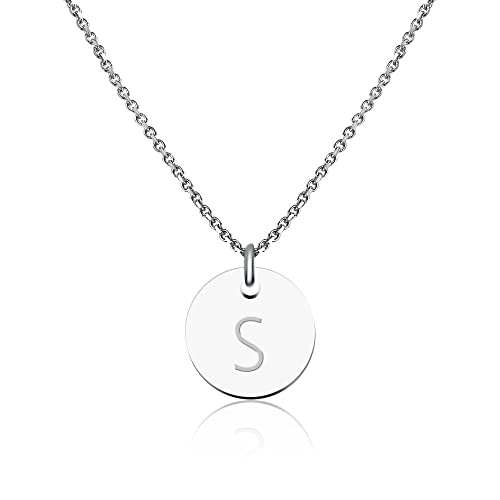 Corrente de letras Good.Designs para mulher I colar com nome I com letra em prata I colar de mulher com letra inicial I corrente de letras prateadas