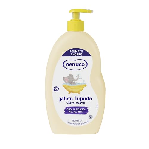 Nenuco Sabonete líquido ultra macio, com aloé vera, para corpo e cabelo, formato de poupança de 1100 ml