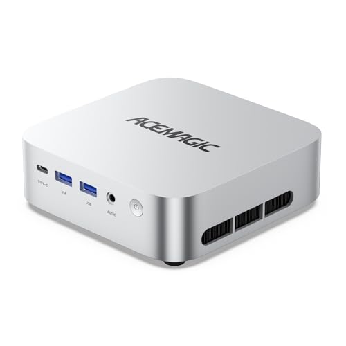 ACEMAGIC Warlord Mini W1 Mini PC, AMD Ryzen 7 8745HS(8C/16T, até 4,9 GHz), 32 GB DDR5 1TB NVMe SSD mini computador de mesa, AMD Radeon 780M PC Mini, visão 8K HD, WiFi 6, BT 5.2, Win 111. Pro