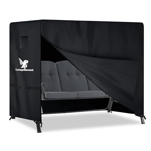 LeapBeast Capa de balanço de jardim, capa protetora para balanço de jardim, resistente à água, ao vento, resistente ao desgaste, 420D Oxford, cobertura de proteção para balanças (250 x 150 x 160 cm)