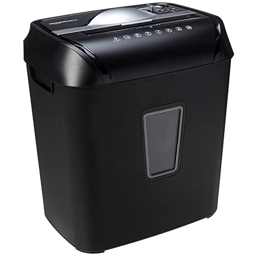Amazon Basics - Corte cruzado triturador para cartões de crédito e papel, para 10-12 folhas, preto