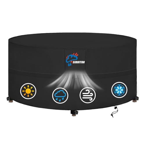 SIRUITON s Ø230 x 100 cm, Capa para mesa de jardim, impermeável, anti-UV 420D, capa de mesa e jardim redonda