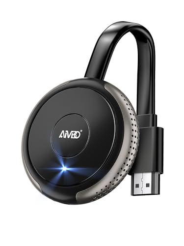 AIMIBO Dongle 4K Wireless Display Dongle – Plug & Play, 2,4 G e 5G HDMI Wireless Dongle para i*OS/Android/Windows/Mac OS Phone Laptop para TV/monitor/projetor, compatível com Airplay DLNA