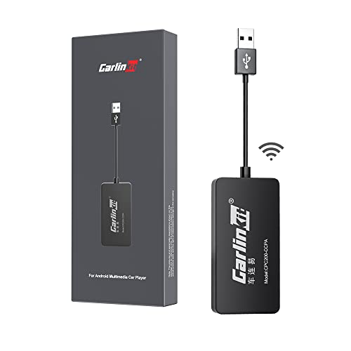 Carlinkit Novo adaptador sem fios CarPlay/Android Auto para a versão 4.4 + da rádio Android do mercado de acessórios, precisa instalar o APK no carro, espelho com cabo