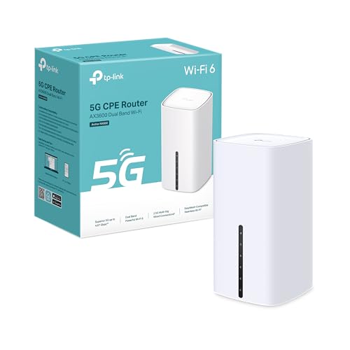TP-Link Archer NX600 5G LTE Router WLAN, 5G Router cartão SIM, AX3600 Dual Band Wi-Fi 6, 1 x porta 2,5G 2 x portas 1G, gestão Web e App, Plug and Play