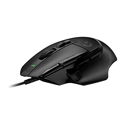 Logitech G G502 X USB rato com cabo - LIGHTFORCE, botões principais híbridos óptico-mecânicos, captor gaming HERO 25K, compatível com PC - macOS/Windows - preto