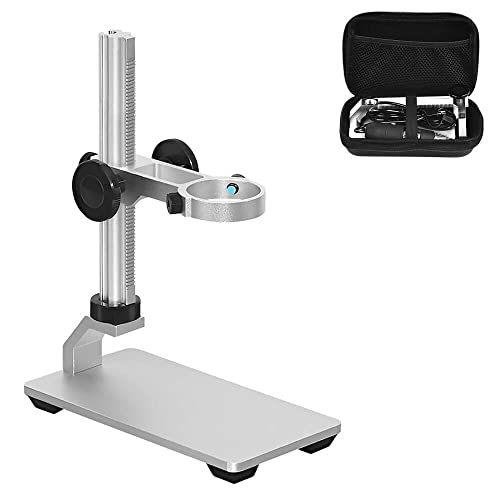 Ninyoon Suporte universal para microscópio, suporte profissional estável de liga de alumínio para câmara de microscópio WiFi digital sem fios USB de diâmetro máximo de 3,5 cm