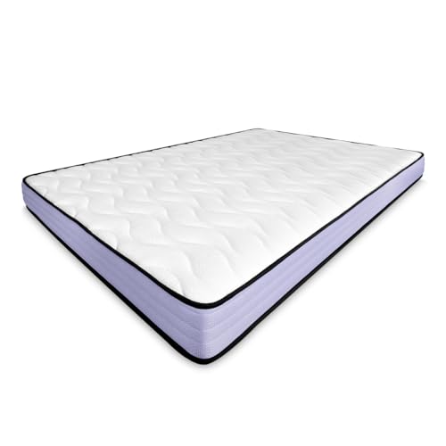 amuéblate online - Colchão viscoelástico violeta reversível, 135 x 180 cm, firmeza e conforto ideais - antiácaros, bactérias e hipoalergénico