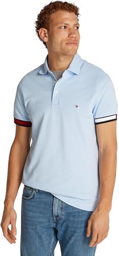 Tommy Hilfiger Polo de manga curta homem Flag Cuff Slim Fit