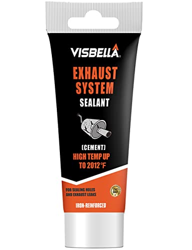 Visbella Selador de sistema de escape de veículos, não se funde, reparação profissional, adesivo de rachas, supercola para silenciadores de carro, tubos de escape (75 g)