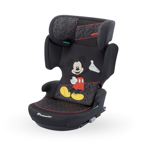 Bebeconfort Disney RoadFix i-Size, Cadeira de carro com elevador de encosto, 3,5-12 anos (100-150 cm), cadeira de carro Mickey Mouse, dobrável, leve (4,4 kg), 14 posições de apoio de cabeça, Authentic
