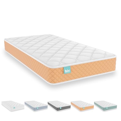 Nalui - Colchão de berço viscoelástico 120 x 60 cm Baby One núcleo HR Adapt Foam, tecido 3D respirável e tecido Strech hipoalergénico, certificado Oeko-Tex® | Feito em Espanha. Altura ± 12 cm, pêssego