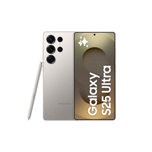 Samsung Galaxy S25 Ultra 256 GB Telemóvel com IA, Galaxy AI, 12 GB RAM, câmara 200 MP, Dual SIM, IP68, garantia do fabricante 3 anos + 1 ano extra, titânio cinzento (versão espanhola)