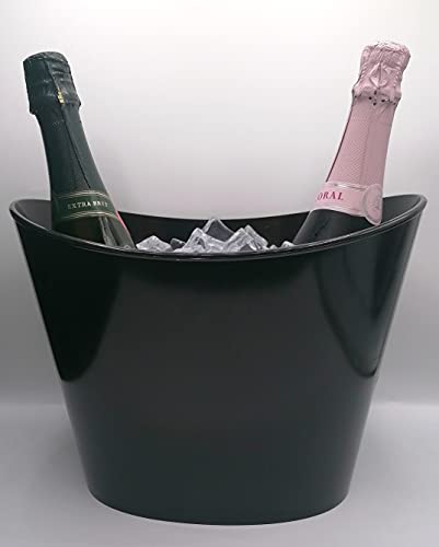 Bordeaux, champanhe Fresh cor preta, ideal para 2 garrafas de 75 cl, garrafa Magnum ou 6 garrafas de cerveja, refrigerantes ou água. Feito em metacrilato, muito elegante.