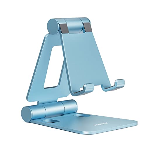 NULAXY Suporte móvel mesa dobrável, suporte de telefone de mesa, suporte Dock base de secretária para telemóvel compatível com iPhone 15 14 13 12 11 x 8, Samsung, Huawei, Xiaomi Redmi e outro