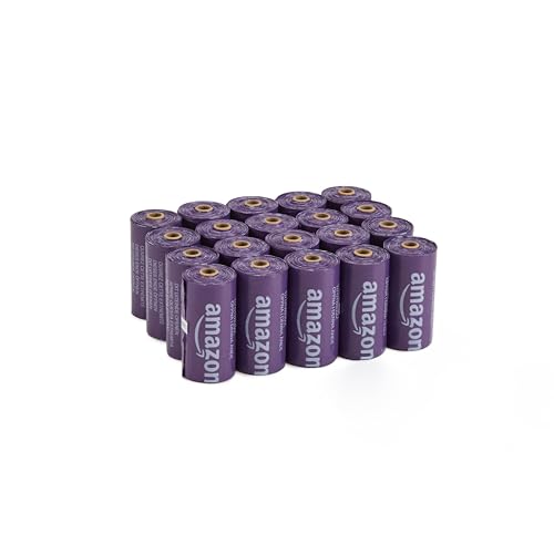 Amazon Basics Saco de lixo para cães sem dispensador, lavanda, 300 sacos (20 embalagens de 15 sacos)