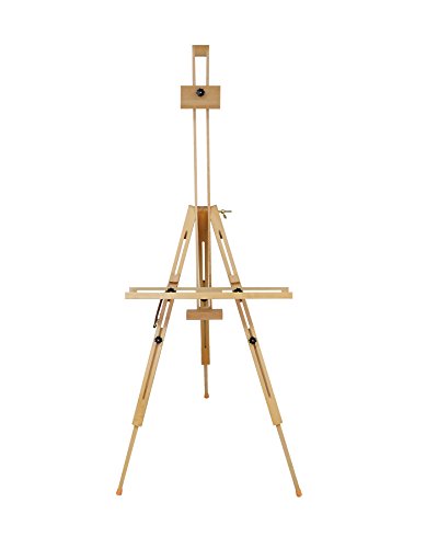 EXERZ Cavalete de desenho portátil, cavalete tripé altura ajustável (130-191 cm) de madeira de faia - ideal para artistas, pintura e uso no exterior
