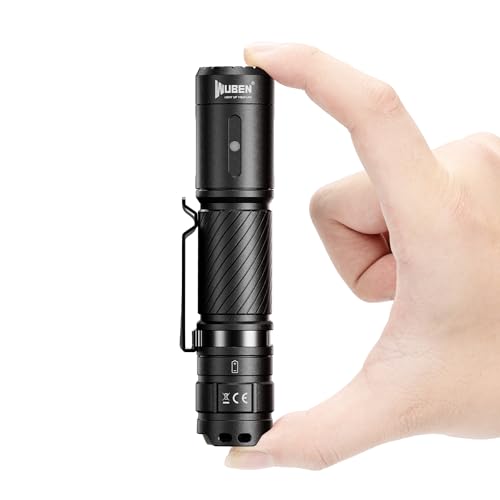 WUBEN C3 Lanternas LED de alta potência 1200 lúmenes, lanterna LED recarregável USB tática militar potente, lanterna LED pequena a pilhas, IP68 impermeável 6 modos portátil flash emergência campismo
