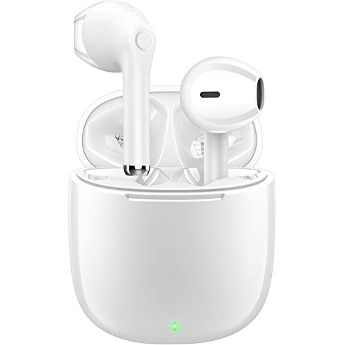 Yobola Auriculares sem fios, Bluetooth 5.1, Hi-Fi, estéreo, sem fios, Bluetooth com controlo tátil, microfone incorporado, IPX5 desportivos, para Xiaomi iPhone Huawei