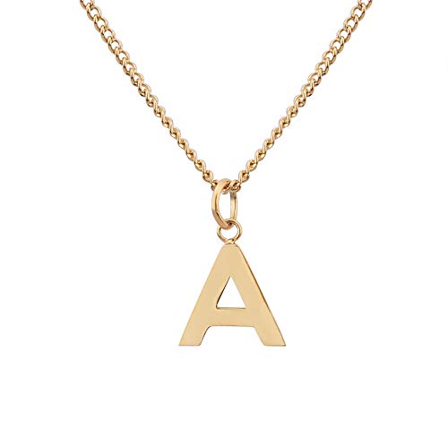 GD GOOD.designs EST. 2015 Corrente com letras de ouro de 18 quilates - corrente de ouro para senhoras com pendente de A a Z corrente de letras iniciais