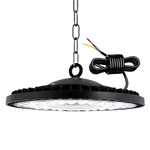 UFO LED 300 W, Foco LED para exterior, 300 W, luzes industriais LED, 30000 LM UFO LED oficina, IP65 impermeável LED holofote interior 6500 K LED iluminação de armazenamento com branco frio para