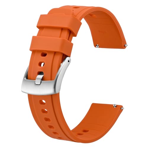 BISONSTRAP Flexível correia de silicone 18 mm 20 mm 22 mm 24 mm, correia de relógio borracha de libertação rápida para homem e mulher