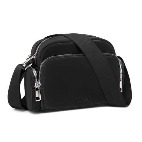 Gladdon bolsa de ombro para mulheres, bolsa pequena, bolsa de desporto leve e impermeável para meninas, multi-sacos com alça larga e fecho de correr...