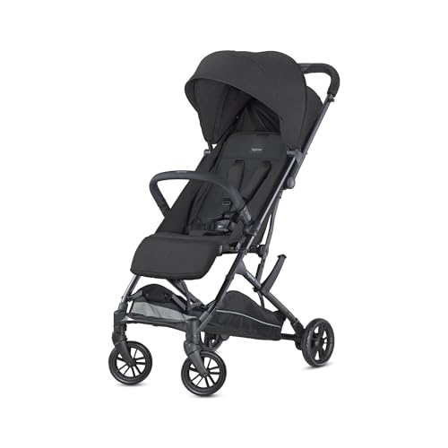 Inglesina Sketch Carrinho leve e compacto, preto, confortável, até 17 kg, fecho com uma mão, UPF 50