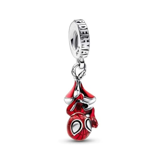 GHMIOU Charm - Missangas de prata de lei 925 com contas de desenhos animados de prata de lei 925, prata esterlina