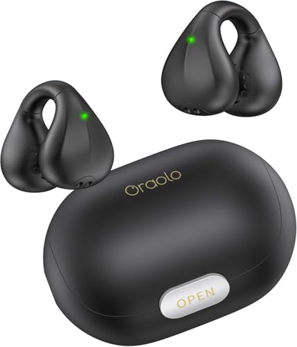 Auriculares condução oseia, auriculares sem fios desportivos Bluetooth 5.3, capacetes sem fios com clipe e cancelamento de ruído ENC, 40H de reprodução, IPX6 impermeável para corrida