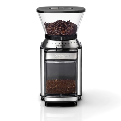 Cuisinart Moedor de café, uso doméstico, 4-18 chávenas, 8 posições de moído, diferentes intensidades de infusão - expresso, frio, latte, cappuccino, morango aço inoxidável