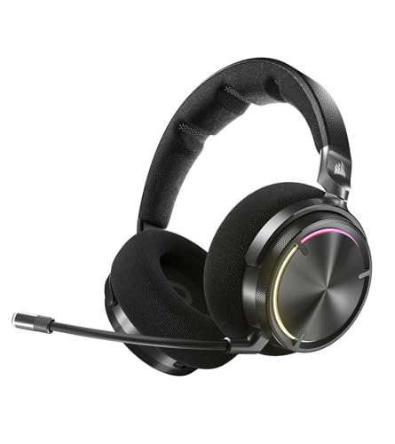 Corsair Virtuoso MAX Wireless para Xbox Auriculares para jogos com Bluetooth, Dolby Atmos, cancelamento ativo de ruído, microfone de qualidade de transmissão para Xbox, PC, Mac, PS5, PS4, carbono