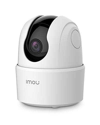 Imou Câmara IP WiFi interior 2 K (3 MP) com detecção de humano, câmara de vigilância WiFi interior de 360 ° com sereia, áudio bidirecional, modo de privacidade, compatível com Alexa para bebé/animais